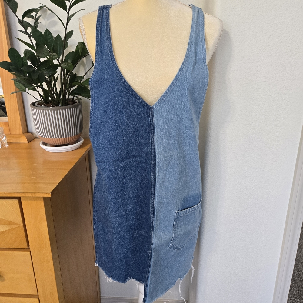 H&M Two-Tone Denim Mini Dress